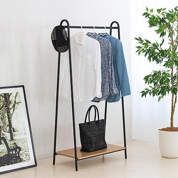 ハンガーラック 幅91cm A型 スチール 棚付き A型ハンガー 幅91 スリム