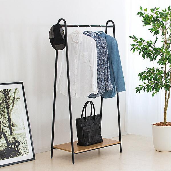 ハンガーラック 幅91cm A型 スチール 棚付き A型ハンガー 幅91 スリム