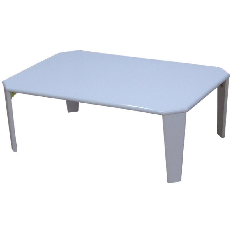 鏡面 折りたたみテーブル 幅90 テーブル 折りたたみ 折脚 ポリウレタン