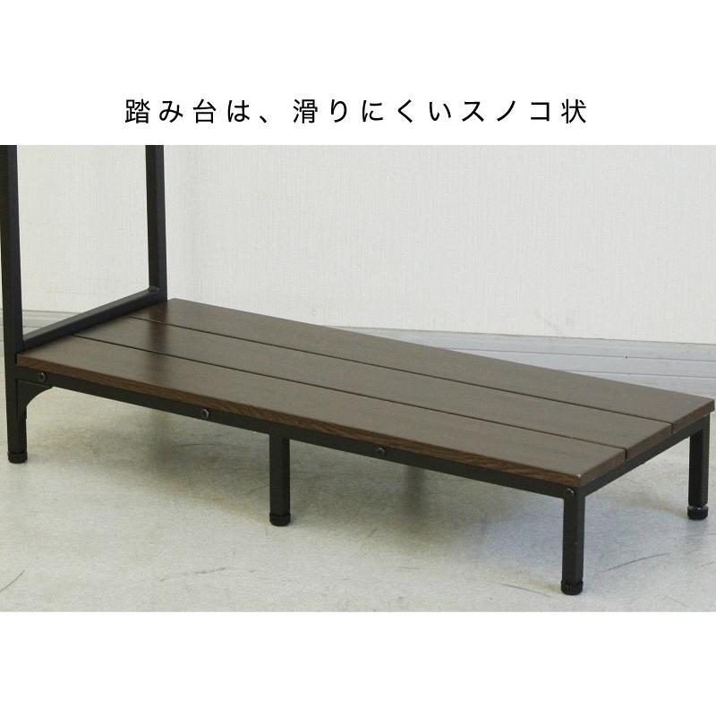 手すり付き玄関台 幅90cm 片側 手摺 手すり 踏み台 おしゃれ シンプル