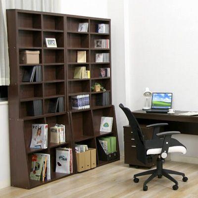 本棚 高さ2m ハイタイプ書棚 幅120cm ブラウン 木製 文庫収納 多目的