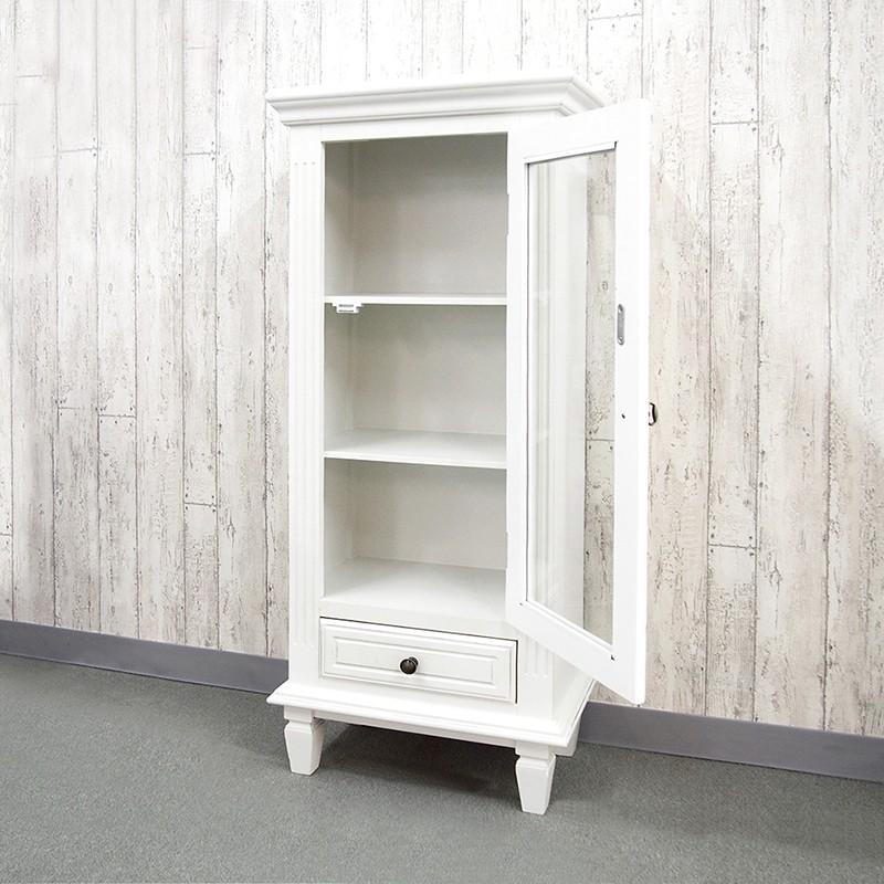 ホワイト ガラス扉付きキャビネット ホワイト ガラス扉付きキャビネット