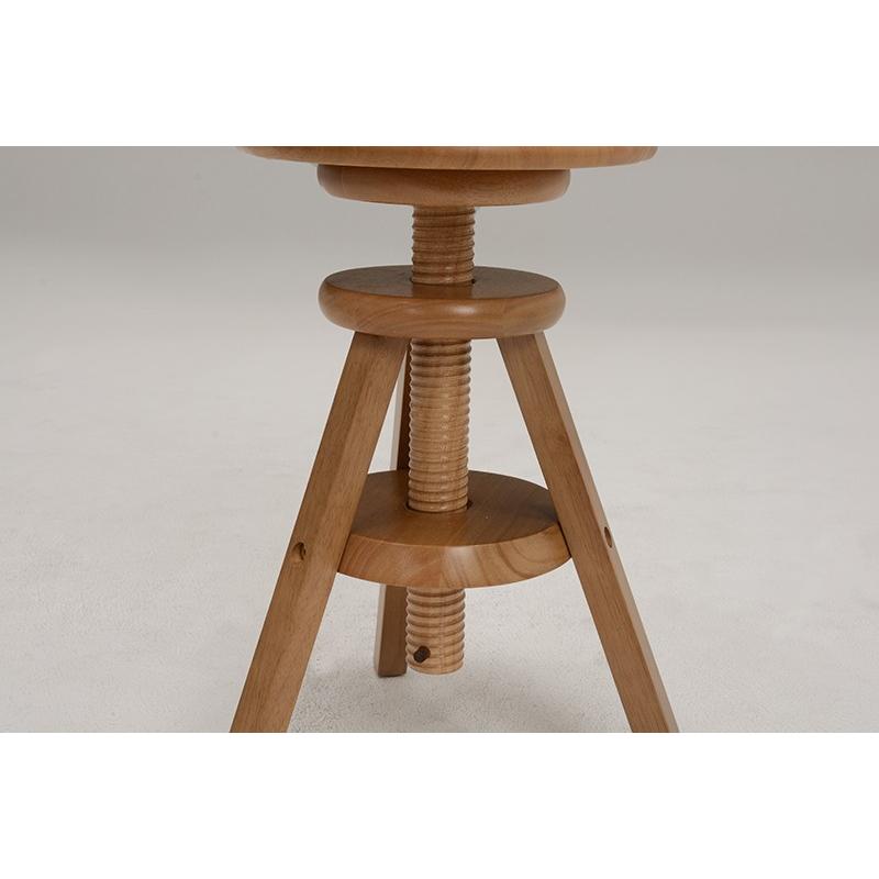 回転スツール 高さ調整 いす イス 高さ調節 回転式 椅子 木製 おしゃれ