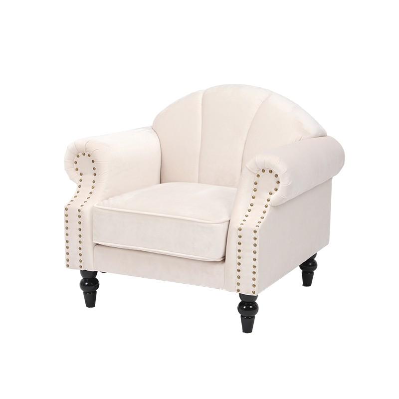 姫系ソファー 1P ホワイト 姫系 家具 ソファ 1人掛け パーソナル