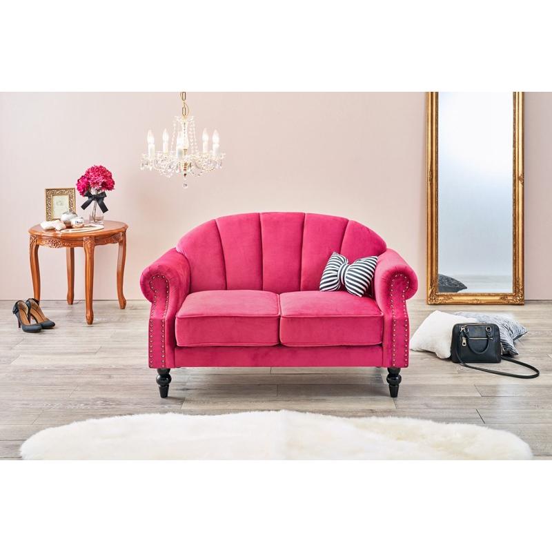 姫系ソファー 2P ピンク 姫系 家具 ソファ 1人掛け パーソナルソファ