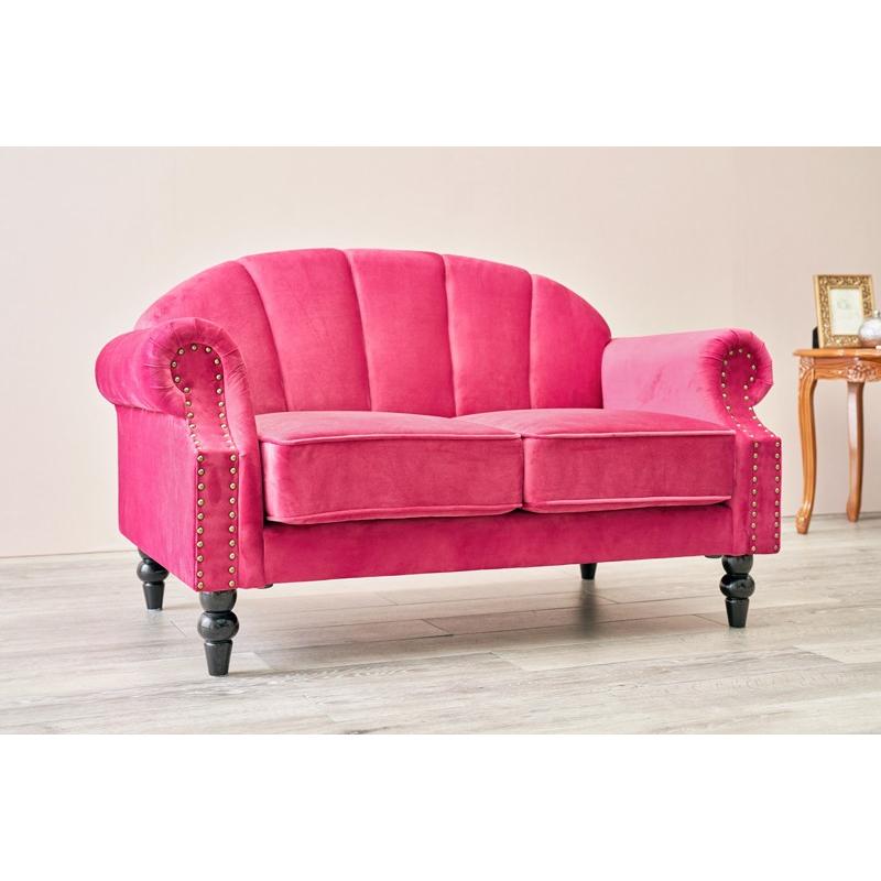 姫系ソファー 2P ピンク 姫系 家具 ソファ 1人掛け パーソナルソファ