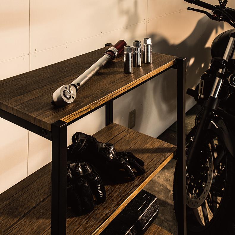 キャビネット 幅50 棚 4段 おしゃれ シェルフ ヴィンテージ 黒