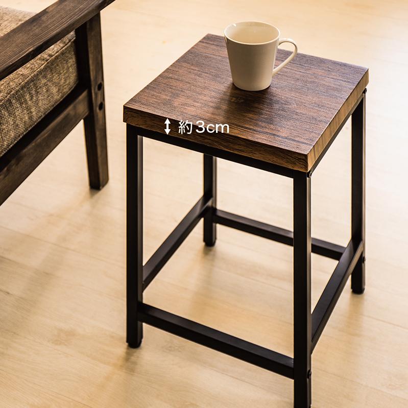 スツール おしゃれ ヴィンテージ ブラックフレーム アイアン