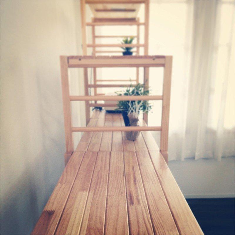 ウッドシェルフ 北欧風 天然木製 4段 約幅80cm オープンラック 幅78