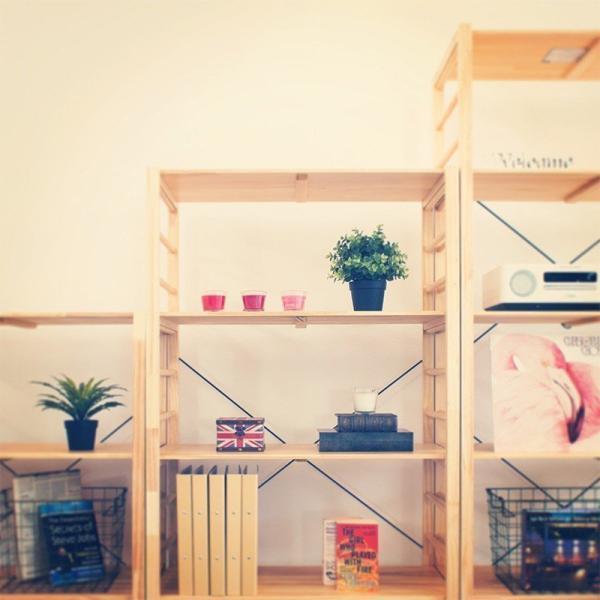 おもちゃ収納 4段 幅78 奥行42 高さ115 玩具 収納 ラック 天然木