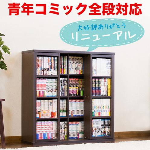 スライド本棚 全段B6 奥深 幅90cm 完成品 本棚 ダブルスライド スライド本棚 全段B6 奥深 幅90cm 完成品 本棚 ダブルスライド