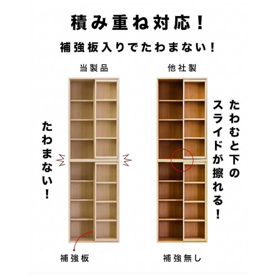 スライド本棚 全段B6 幅60cm 2台セット シングルスライド 本棚 スリム