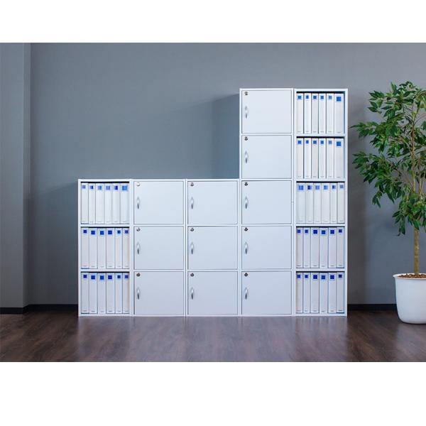 オフィス収納 ロッカー 鍵付き 扉付き 収納 5段 幅40 奥行30 A4サイズ