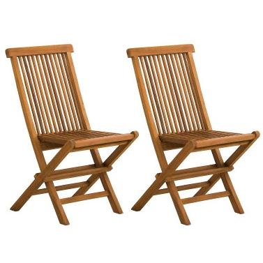 ガーデンチェアー 2脚セット 天然木 チーク 折りたたみ 庭 チェア szk