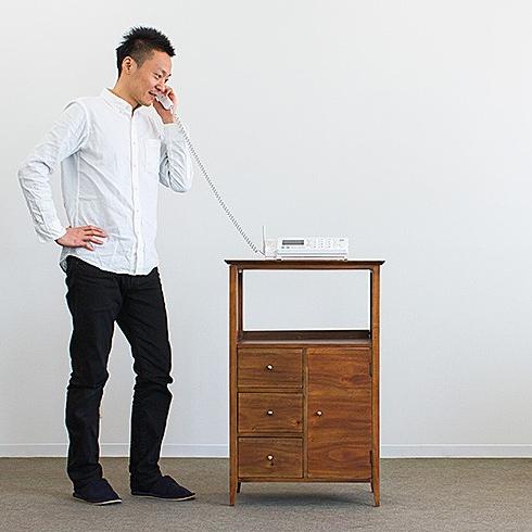 ルーター収納 スマホ充電台 黄金比 天然木 完成品 無垢材 モデム wifi