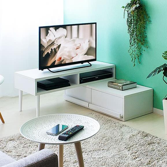 完成品 伸縮式 テレビ台 コーナー おしゃれ ローボード テレビボード 白 木製 北欧 安い 幅100 幅1 幅150 幅180cm 最高の品質