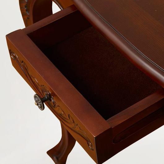 ダイニングテーブル アンティーク調 2人掛け 幅75cm ロココ 猫脚