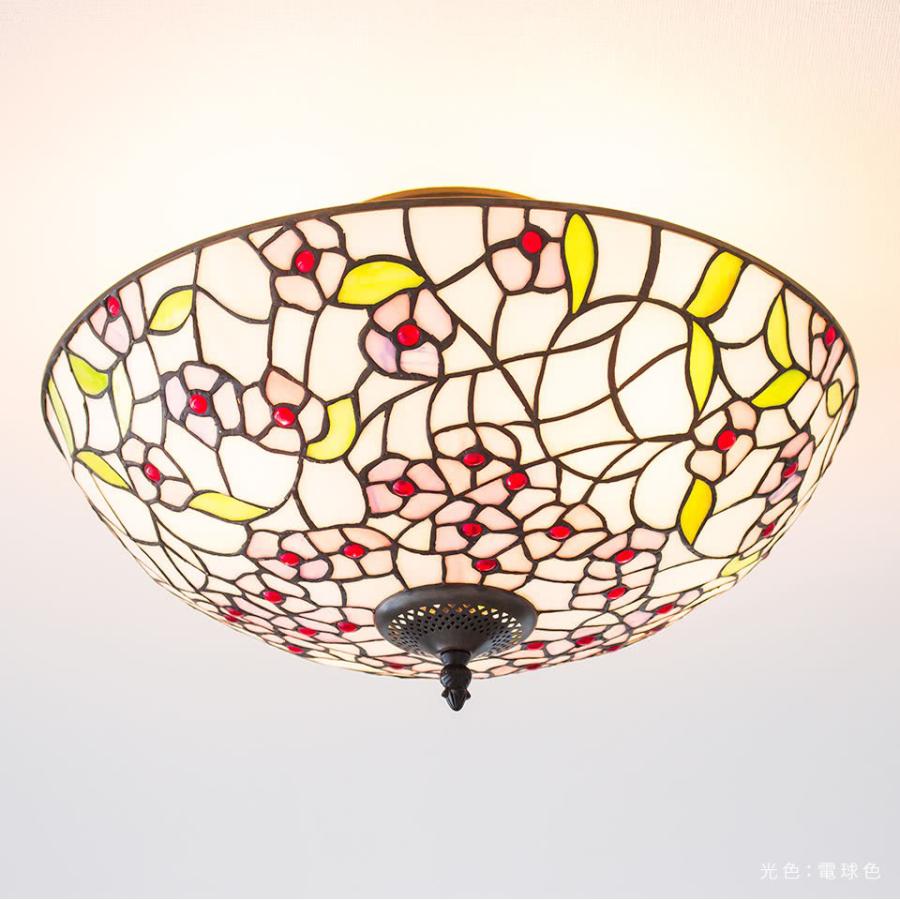 シーリングライト ステンドグラス 照明 パルマ 上品 おしゃれ 花 今