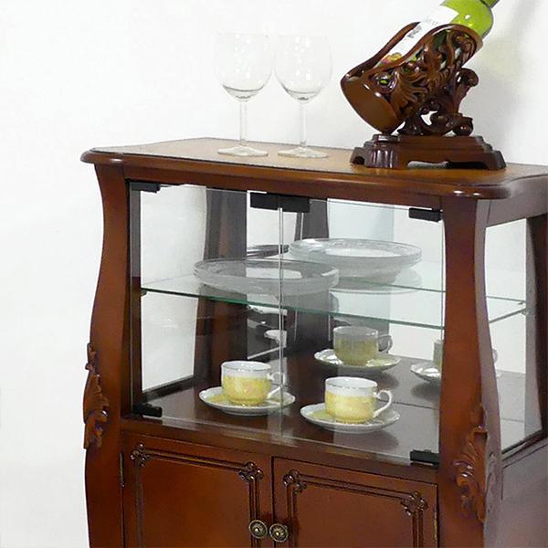 アンティーク 猫足 硝子 キャビネット 酒棚 キャビネット 幅60 ヨーロピアン 猫脚 アンティーク 家具 クラシック