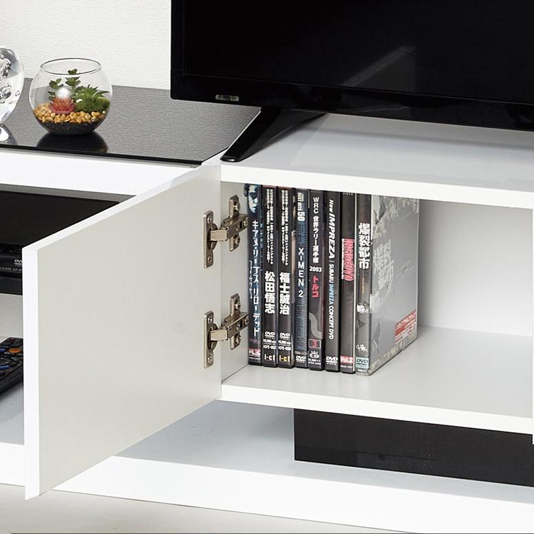 ローボード 鏡面 テレビボード 白 37v おしゃれ 幅120cm サイドボード