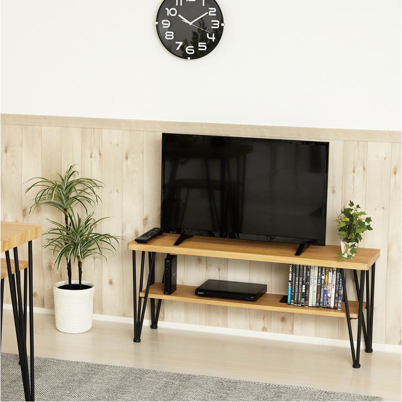 ローボード 幅105 木製 ブラウン リビングボード 37v 42v