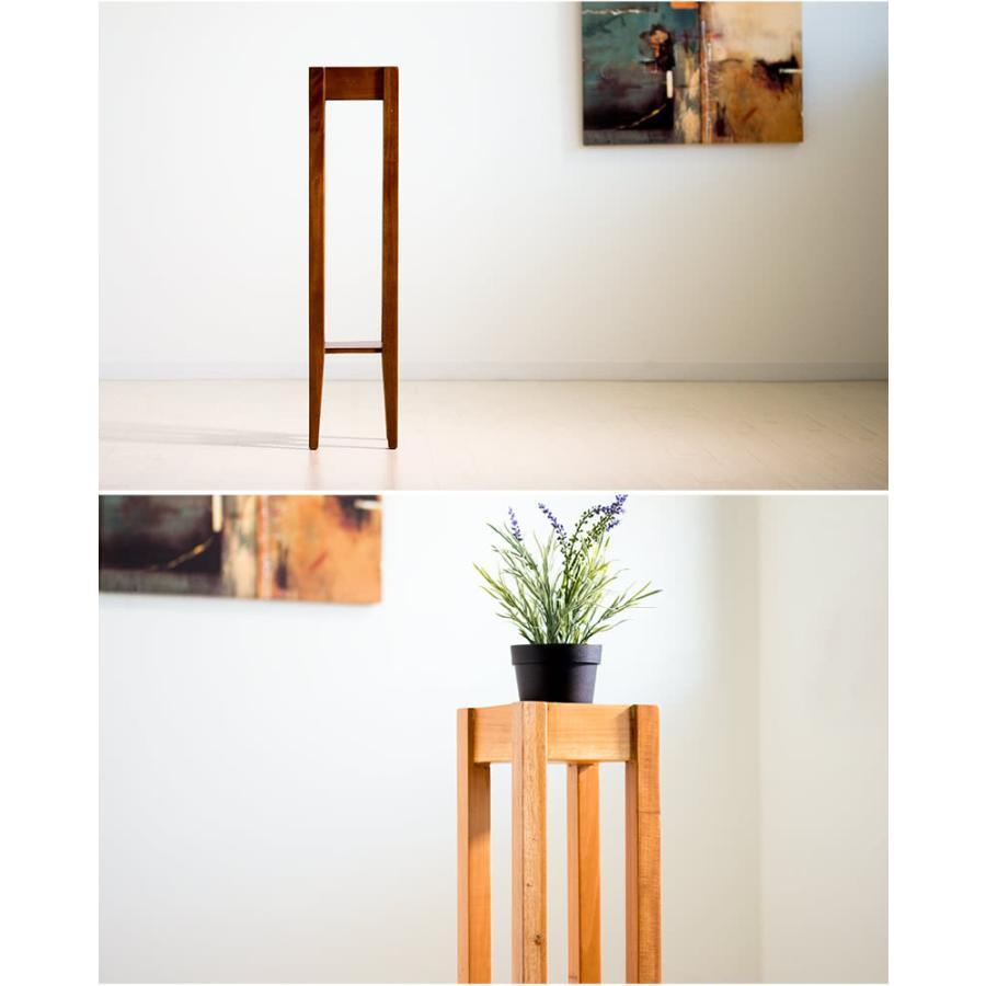 トール花台 幅16 天然木 完成品 無垢材 花台 アルコール台 消毒