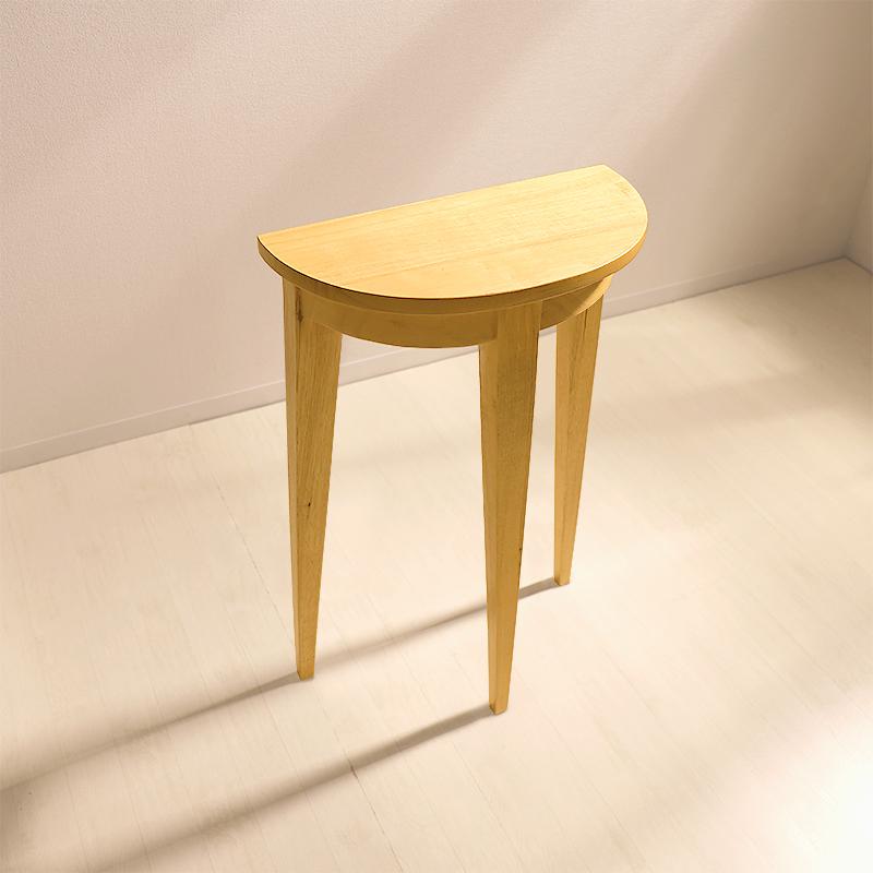 ゴールデン 半円コンソール 消毒液スタンド テーブル 黄金比 天然木