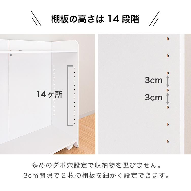 隠せるカウンター下収納 2台セット 食器棚 キッチン収納 ロータイプ 幅