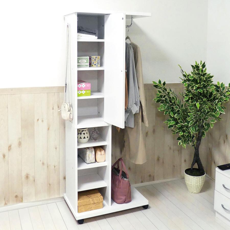 日本製 ミラー付ハンガーラック　ブラウン　☆ミラー、ハンガーラックが一つに Amazon｜JOOHY ハンガーラック ミラー付き 姿見 全身鏡 回転