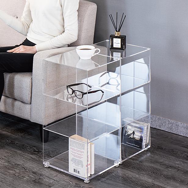 シューズラック 奥深タイプ 2個組 アクリルラック クリアラック