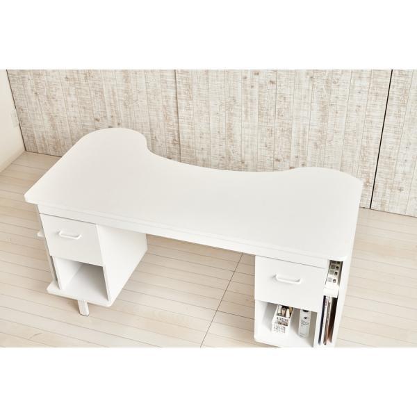 ネイルデスク W1400 机 デスク 対面式 ネイル専用 白 傷に強い ネイル