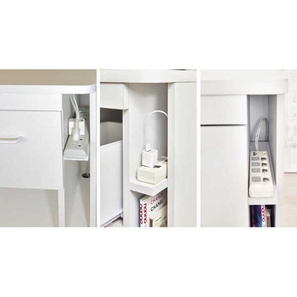 ネイルデスク W1400 机 デスク 対面式 ネイル専用 白 傷に強い ネイル