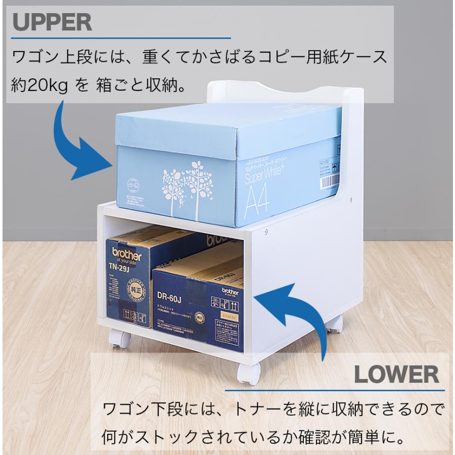 複合機ラック コピー機台 幅45.5cm 奥行き50cm A4コピー用紙