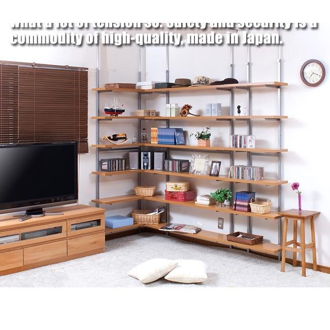 オープンラック 60cm幅 6段 壁面収納 突っ張り 上棚ラック 大容量 書棚