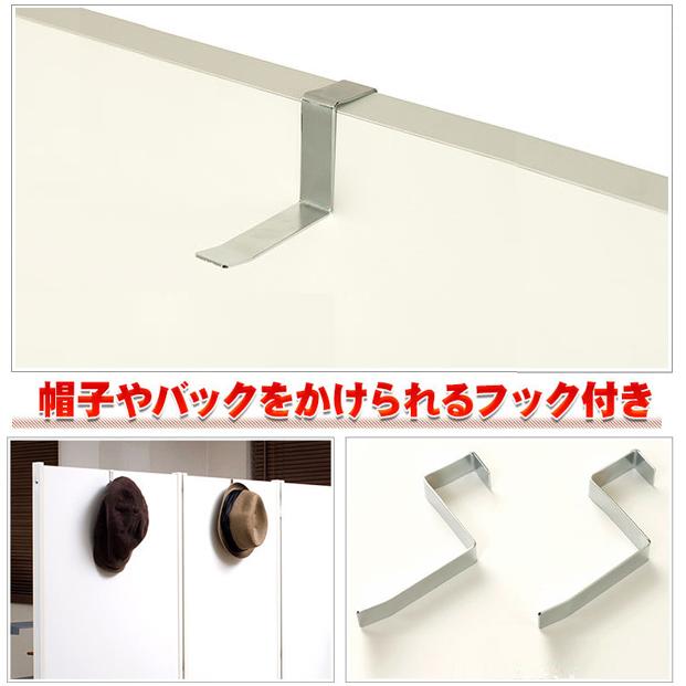 キャスター付きパーテーション4連H180 ダーク ナチュラル 店舗