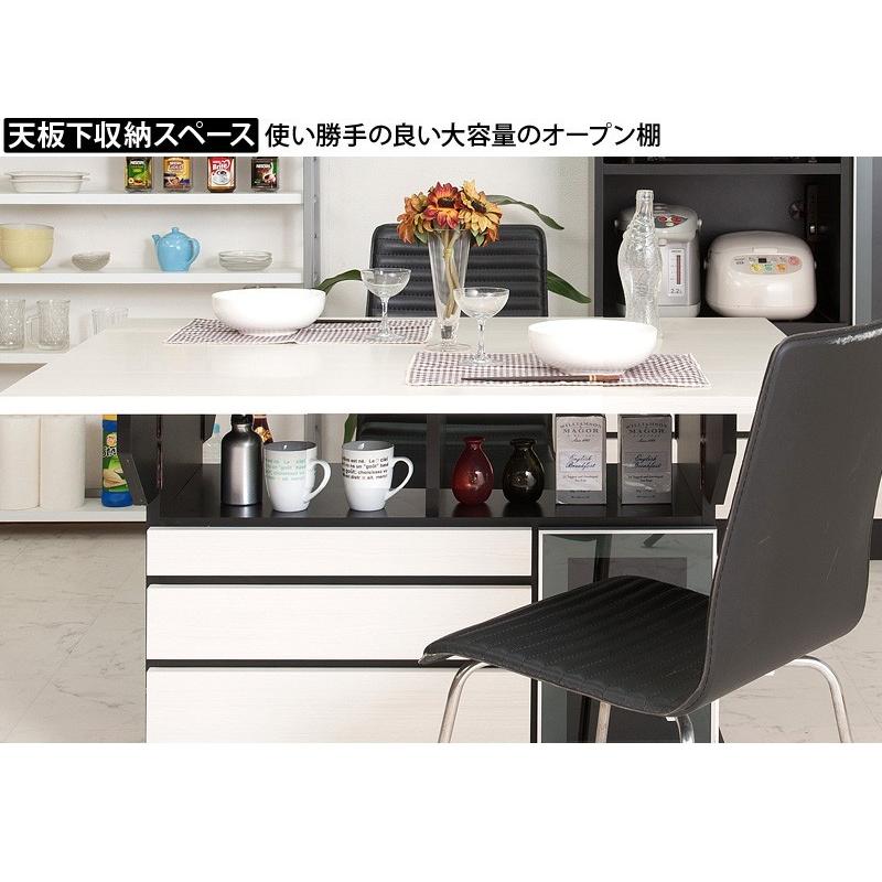 キッチンカウンター 拡張式 テーブル 120 幅約119.5cm カウンターテーブル 幅120 高さ70 バタフライ Rabat ラバット 日本製 完成品_8