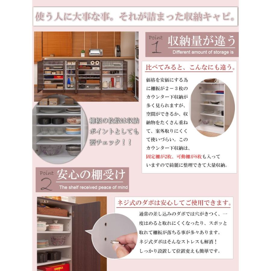 キッチン収納 カウンター下収納 扉 幅90 収納 ラック おしゃれ 北欧 白