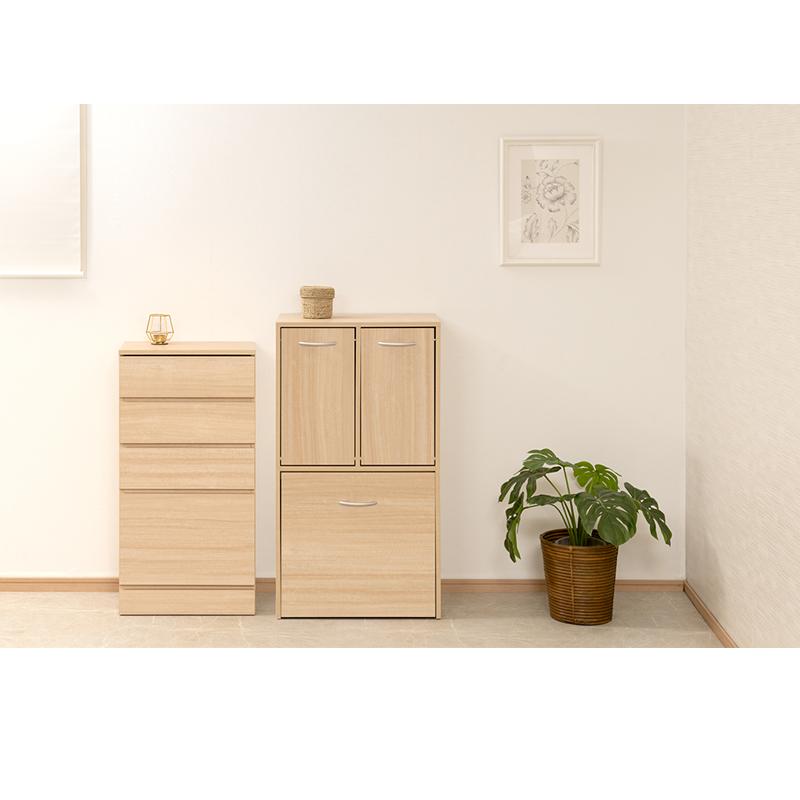 ホワイト 3段ごみ箱 TONBO（新輝合成） 分別 ゴミ箱 ネオカラー 台座付 タッチペール