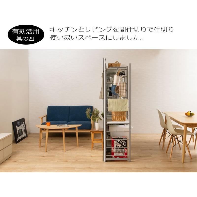 間仕切りミラー付きパーテーション ハンガーラック 幅60 間仕切りミラー付きパーテーション ハンガーラック 幅60