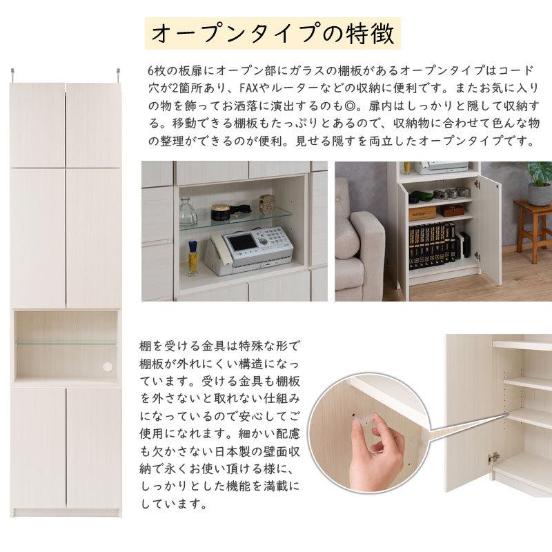 リビング収納 60 扉付き 棚 日本製 壁面収納 扉付 壁面システム収納