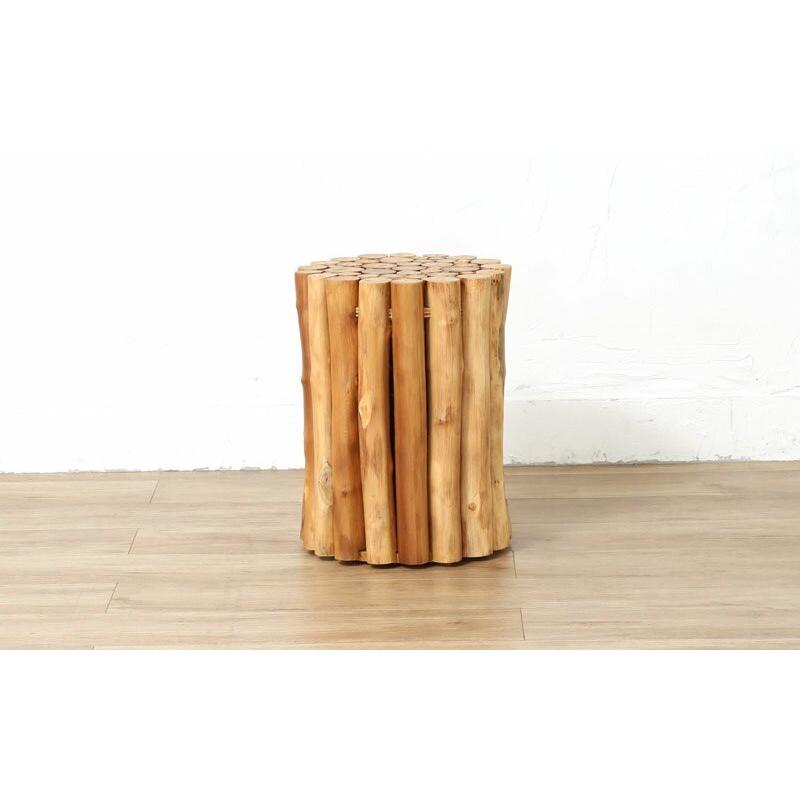 スツール 椅子 チーク無垢材 1人用 サイドテーブル インドネシア バリ