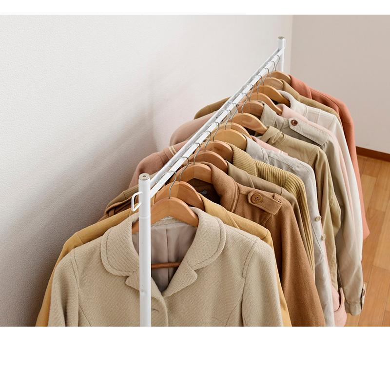 洋服かけ白木 楽天市場】コートハンガー 1段 木製（玄関 コート掛け コートかけ
