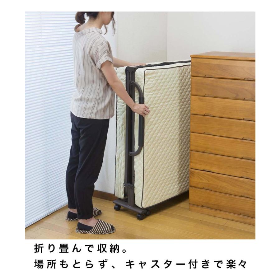 折りたたみ式 リクライニングベッド (シングル) 幅94 全長209
