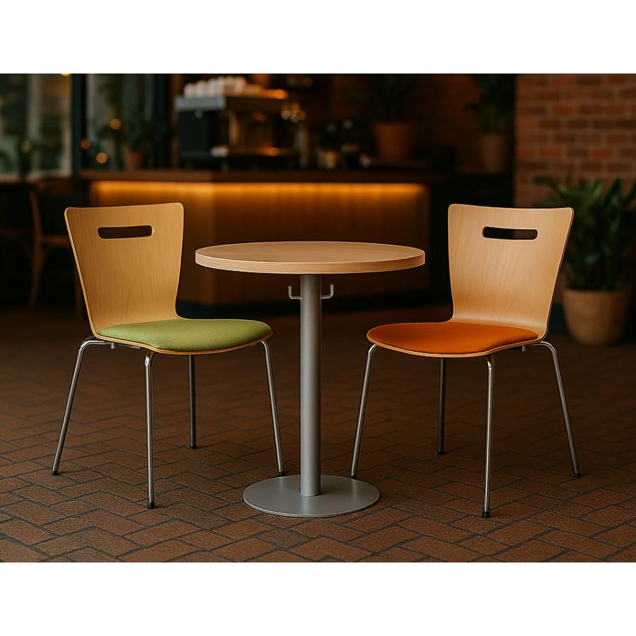 ミーティングテーブル 幅60 荷物が掛けられるフック付き ラウンド