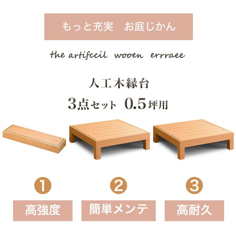 縁台 3点セット 1帖 0 5坪 踏み台付き 人工木材 ロータイプ 樹脂 丈夫 デッキ 木目 Avd Cp1 本棚 テレビ台 電話台のサンゴ 通販 Yahoo ショッピング