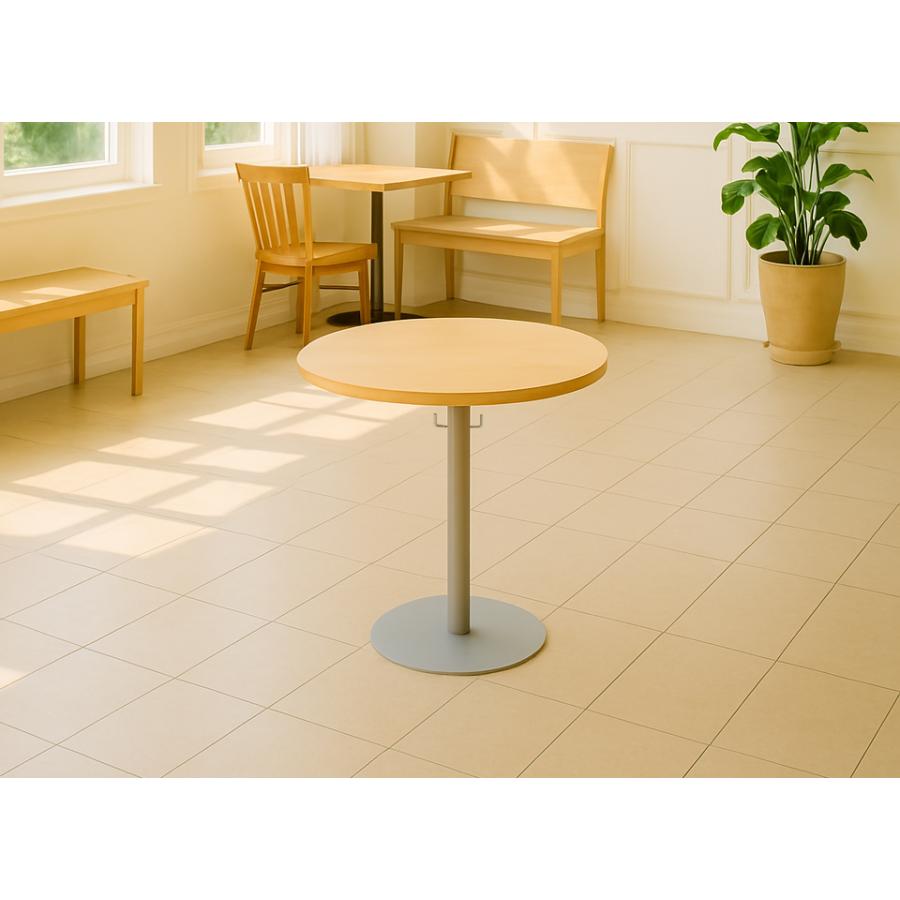 ミーティングテーブル 幅75 荷物が掛けられるフック付き ラウンド