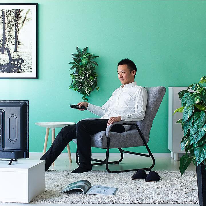 ソファチェア 一人掛け リクライニングチェア 高座椅子 コンパクト