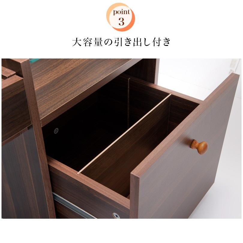 ドレッサー ガラステーブル 在庫限りにつきブラウンのみ大特価 約100cm