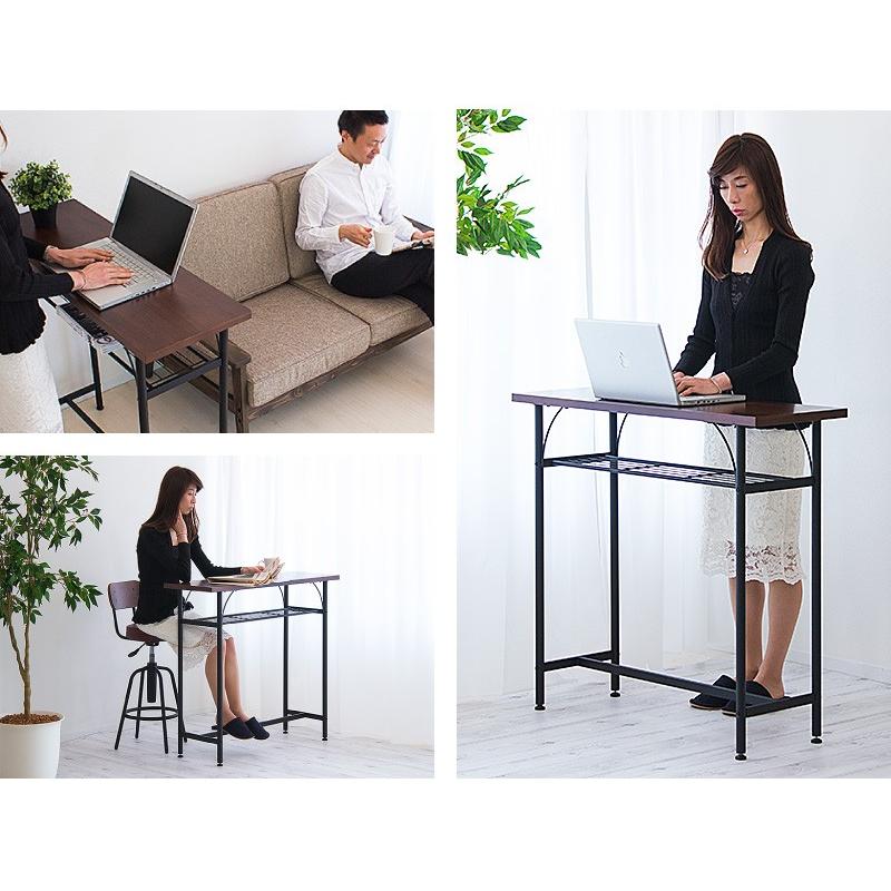 バーテーブル セット 幅100cm 高90cm 棚 おしゃれ 収納付き バーチェア