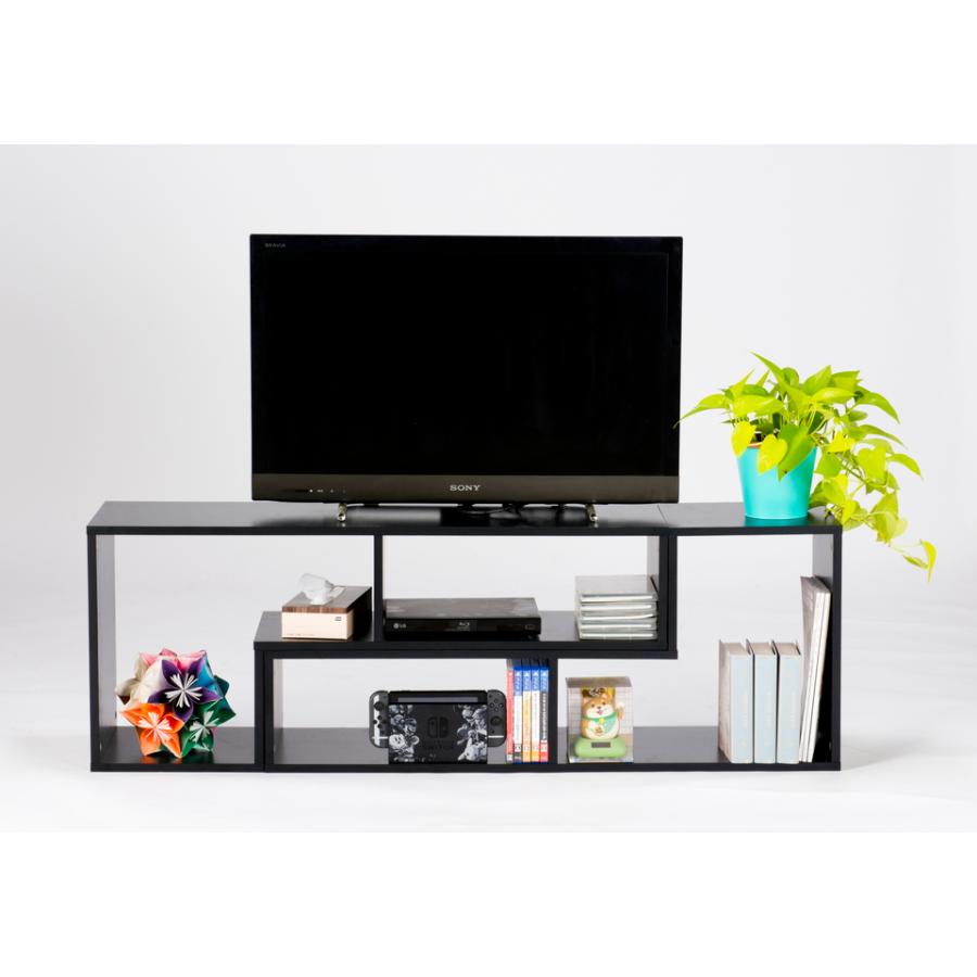 テレビ台 ジグザグ 60インチ対応 オープン TV台 幅100から幅200 伸縮